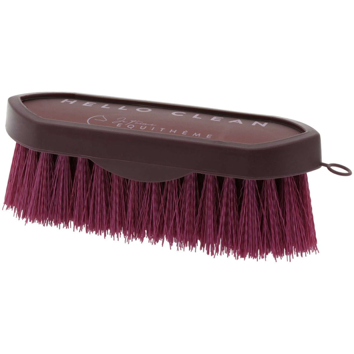 EQUITHÈME Brosse de Toilettage Je T'aime Bordeaux