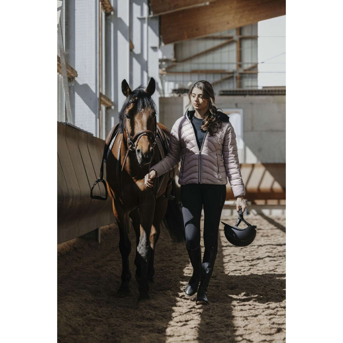 EQUITHÈME Blouson Lutha Je T'aime Noir/Rose