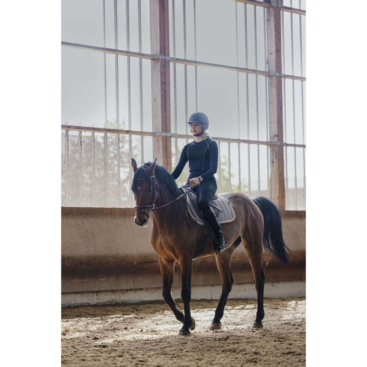 EQUITHÈME Chemise Stella Je T'aime Noir