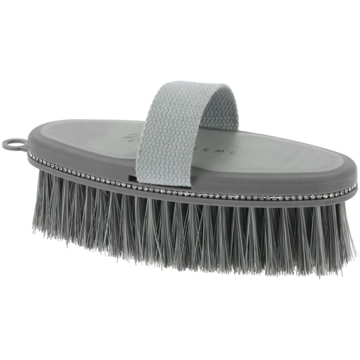 EQUITHÈME Brosse Douce Je T'aime Strass Gris