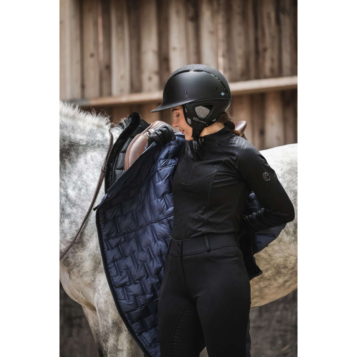 EQUITHÈME Pantalon d'Équitation Elsa Full Grip Noir