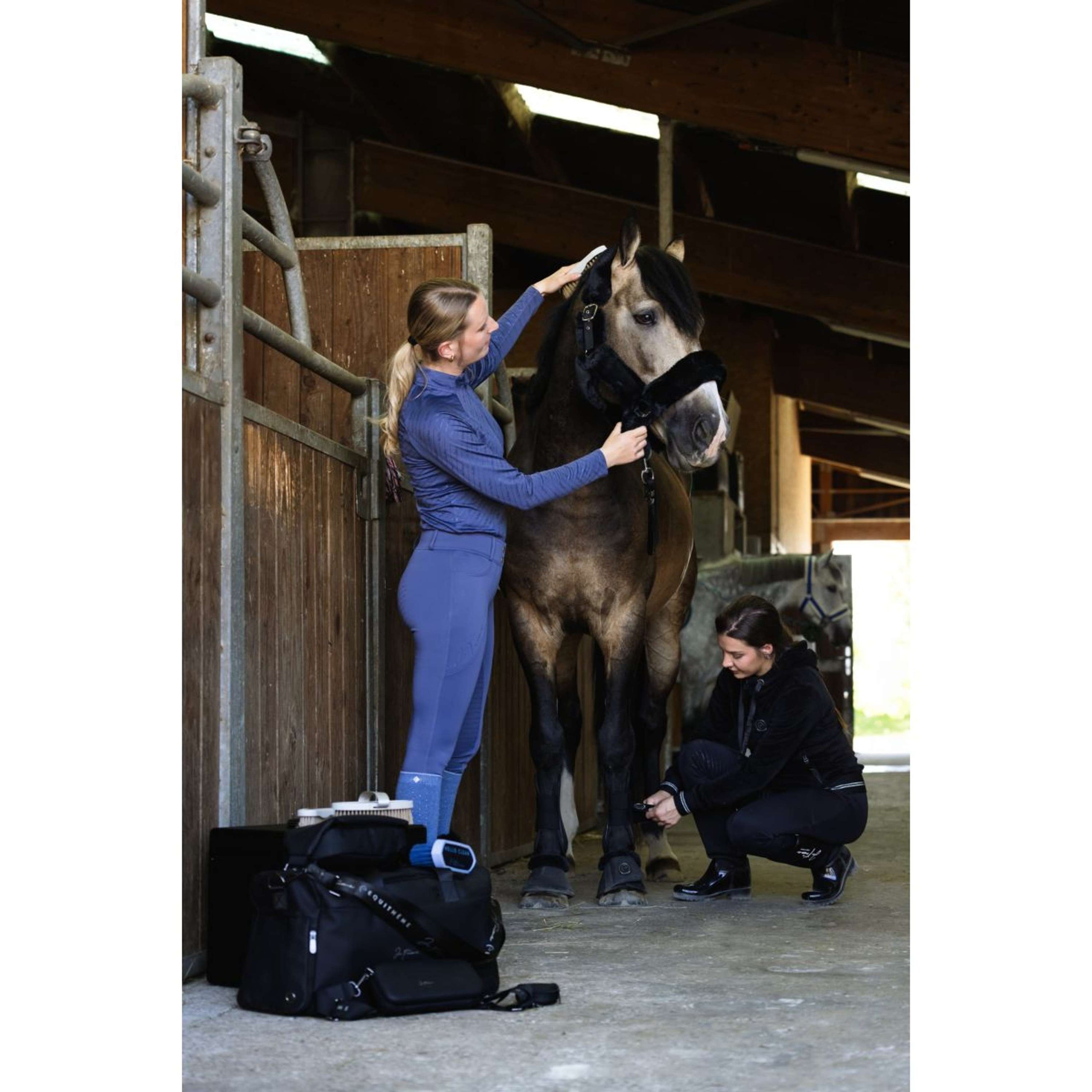 EQUITHÈME Pantalon d'Équitation Elsa Full Grip Bleu EQUITHÈME Pantalon d'Équitation Elsa Full Grip Bleu