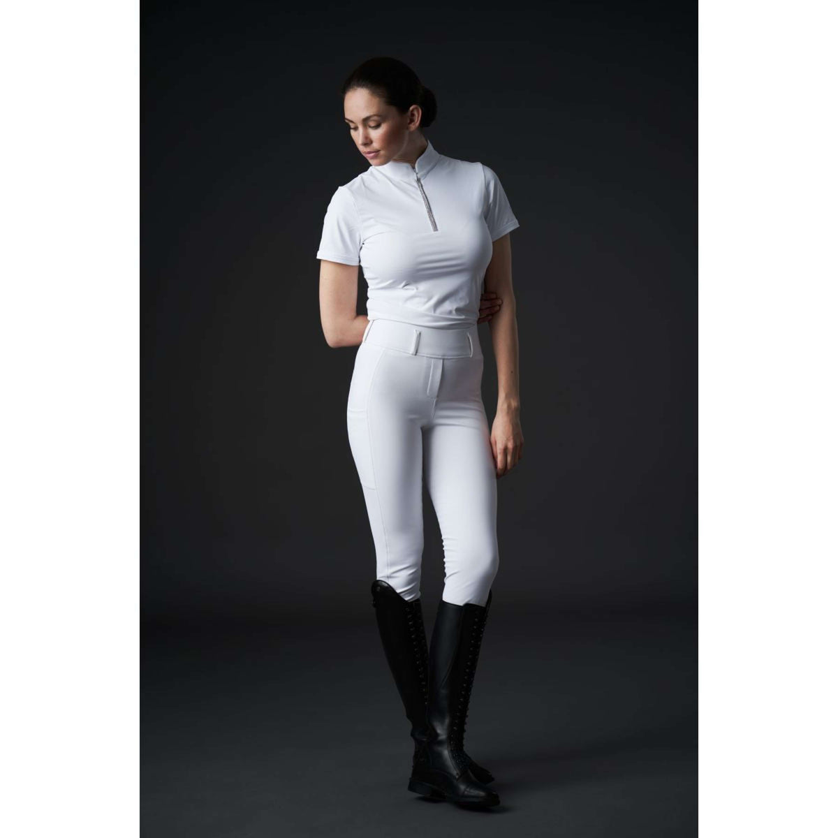 Catago Legging d'Équitation River Full Grip Blanc