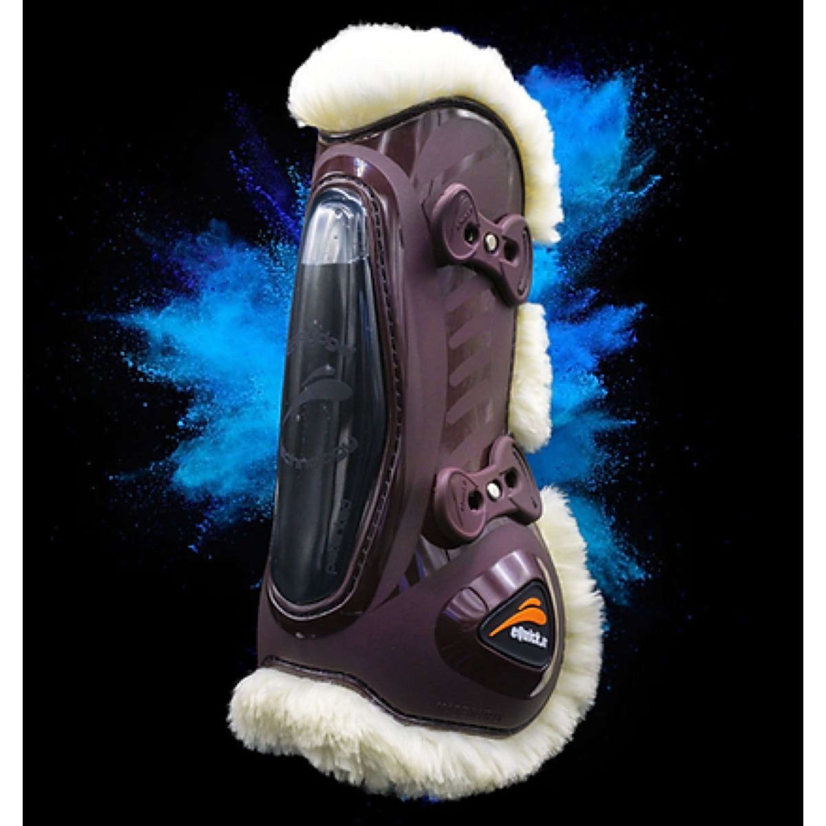 eQuick Protèges-Tendons eShock Legend Front Velcro Fluffy Marron