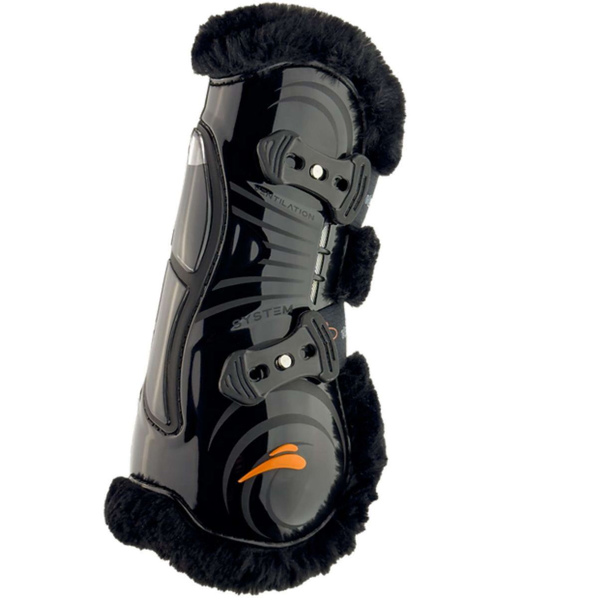 eQuick Protèges-Tendons Airshock legend Fluffy Arrière Noir