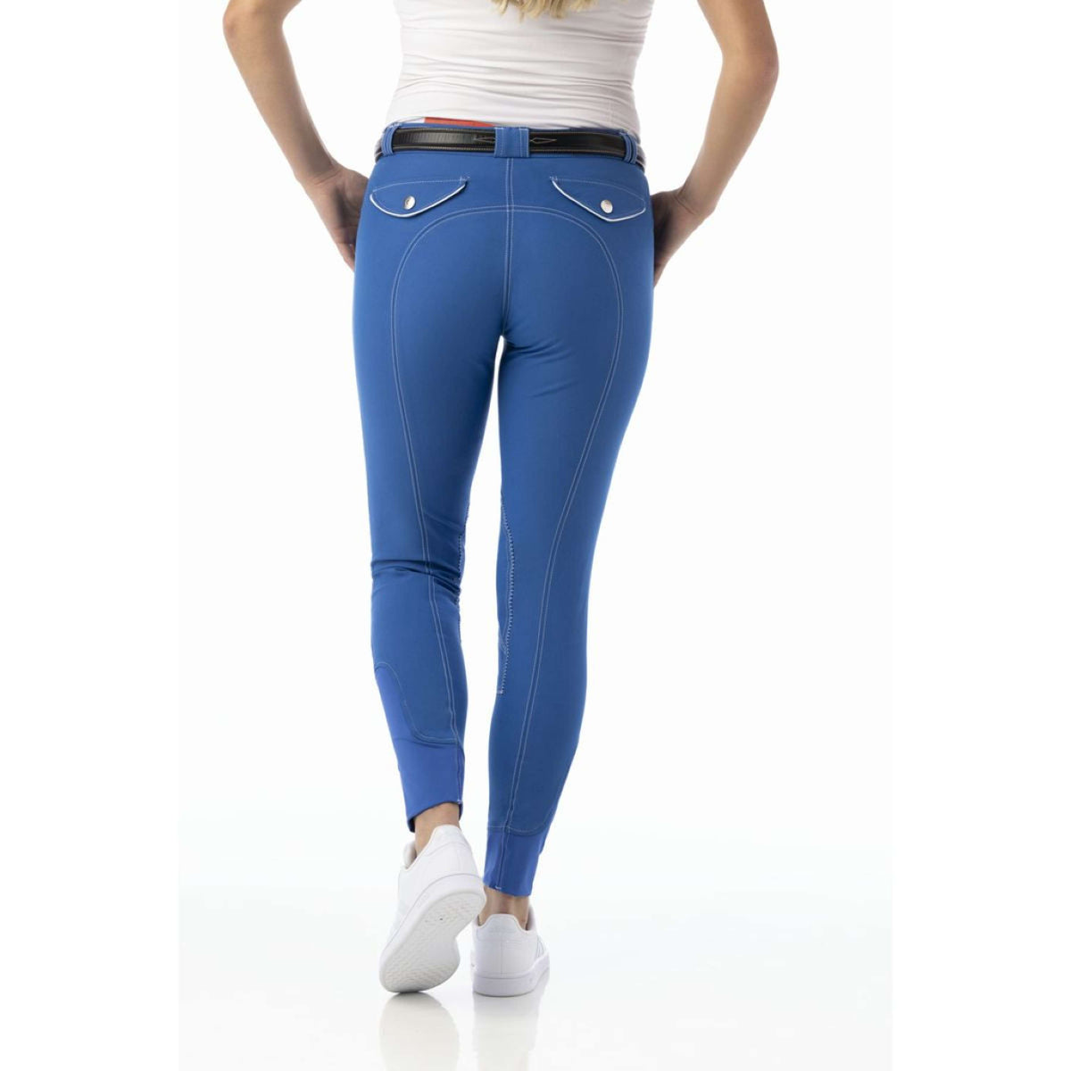 EQUITHÈME Pantalon d'Équitation Verona Bleu/blanc