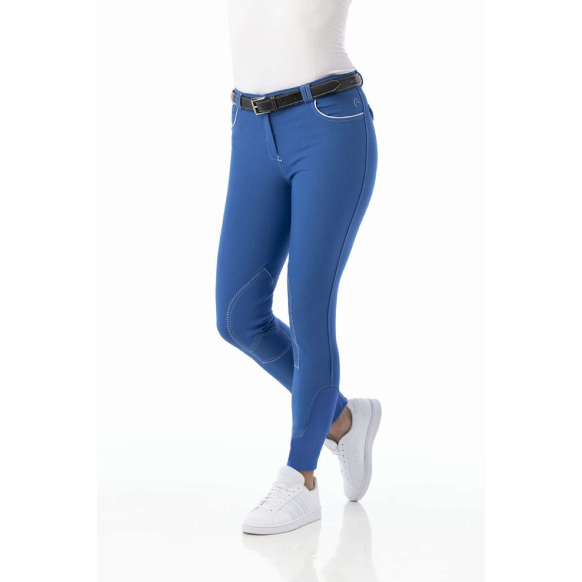 EQUITHÈME Pantalon d'Équitation Verona Bleu/blanc