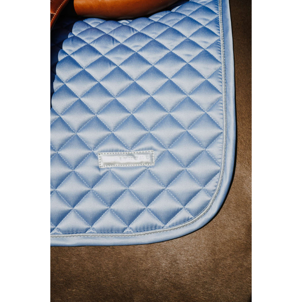 EQUITHÈME Tapis de Selle Nacre de Saut Bleu