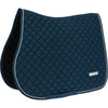 EQUITHÈME Tapis de Selle Nacre de Saut Bleu Acier