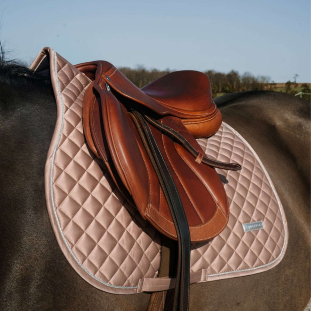 EQUITHÈME Tapis de Selle Nacre de Saut bronze
