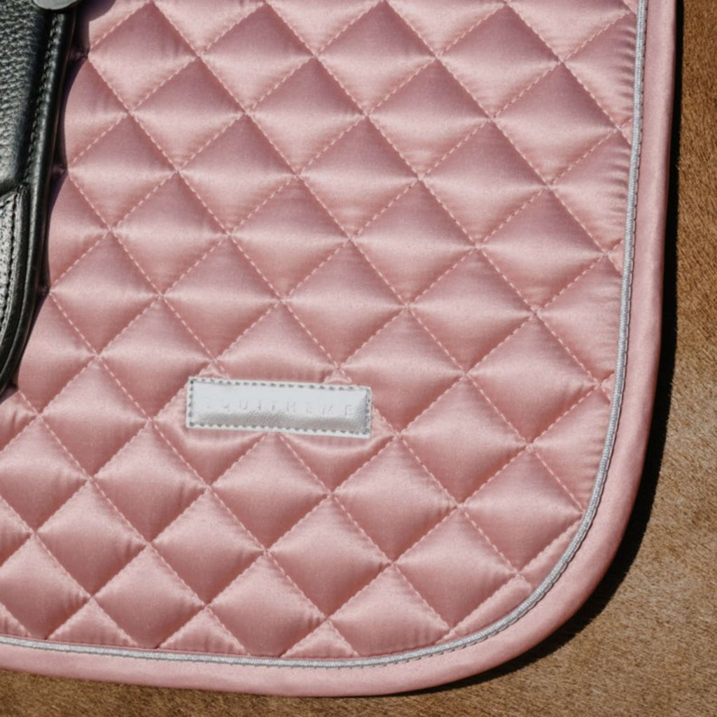 EQUITHÈME Tapis de Selle Nacre Dressage Rose