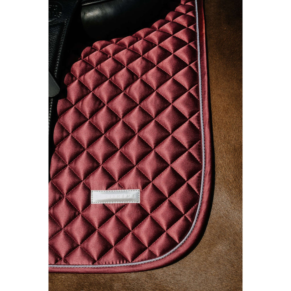 EQUITHÈME Tapis de Selle Nacre Dressage Bordeaux