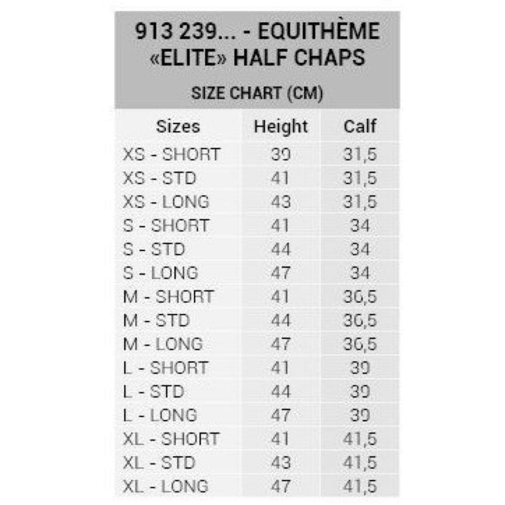 EQUITHÈME Chaps Elite Noir