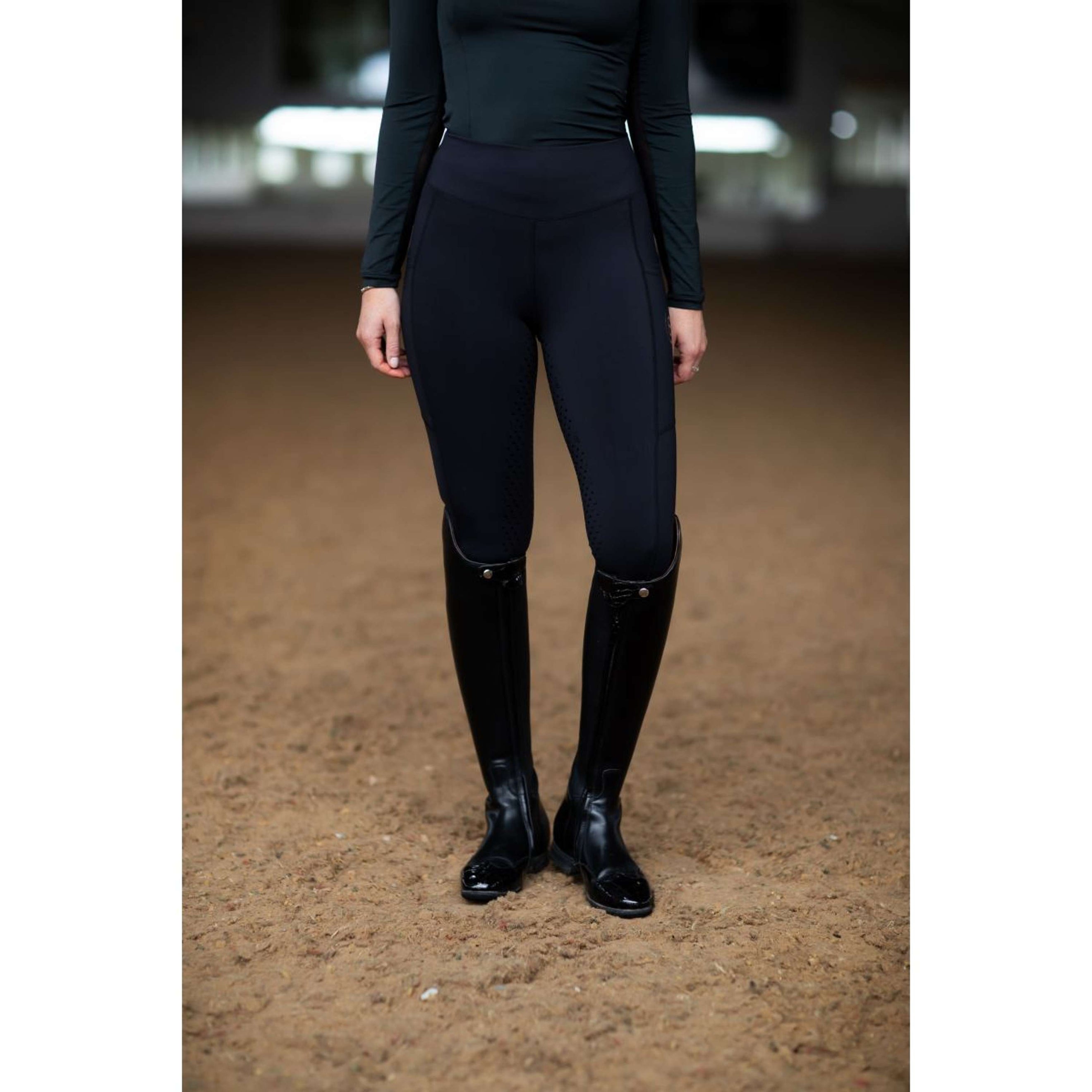 Equestrian Stockholm Legging d'Équitation Movement Dressage All Black Equestrian Stockholm Legging d'Équitation Movement Dressage All Black