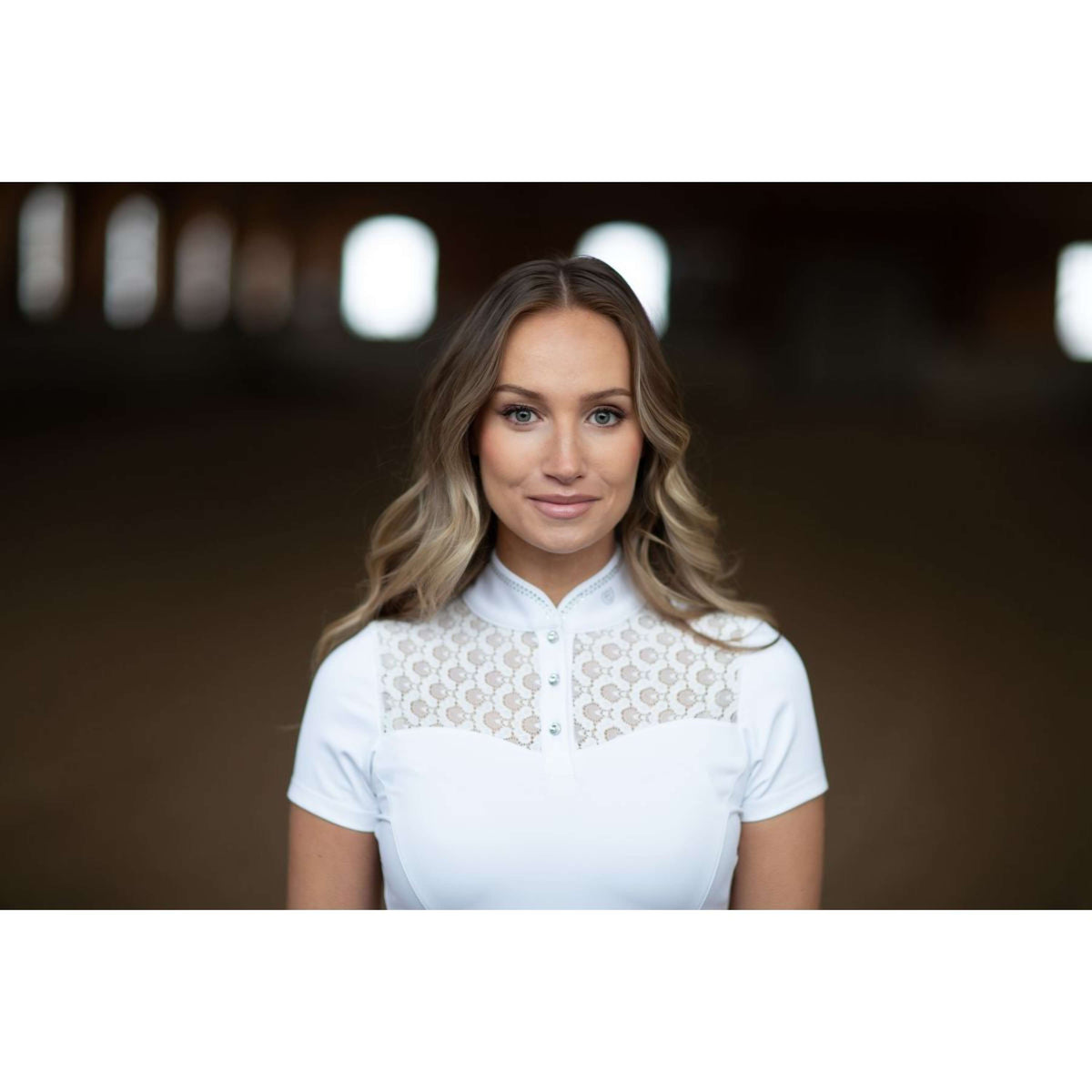 Equestrian Stockholm T-shirt de Concours Crystal Champion Blanc