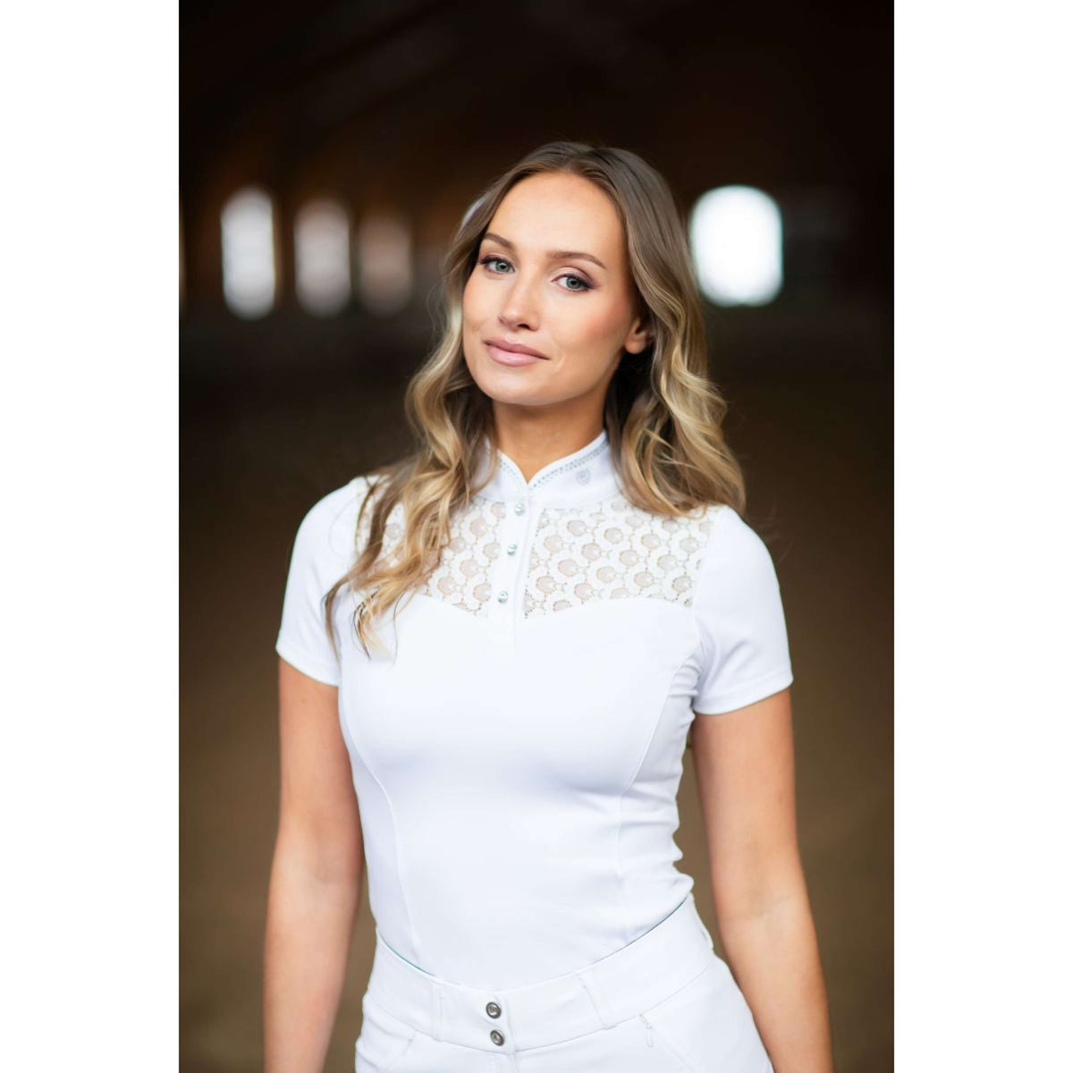 Equestrian Stockholm T-shirt de Concours Crystal Champion Blanc