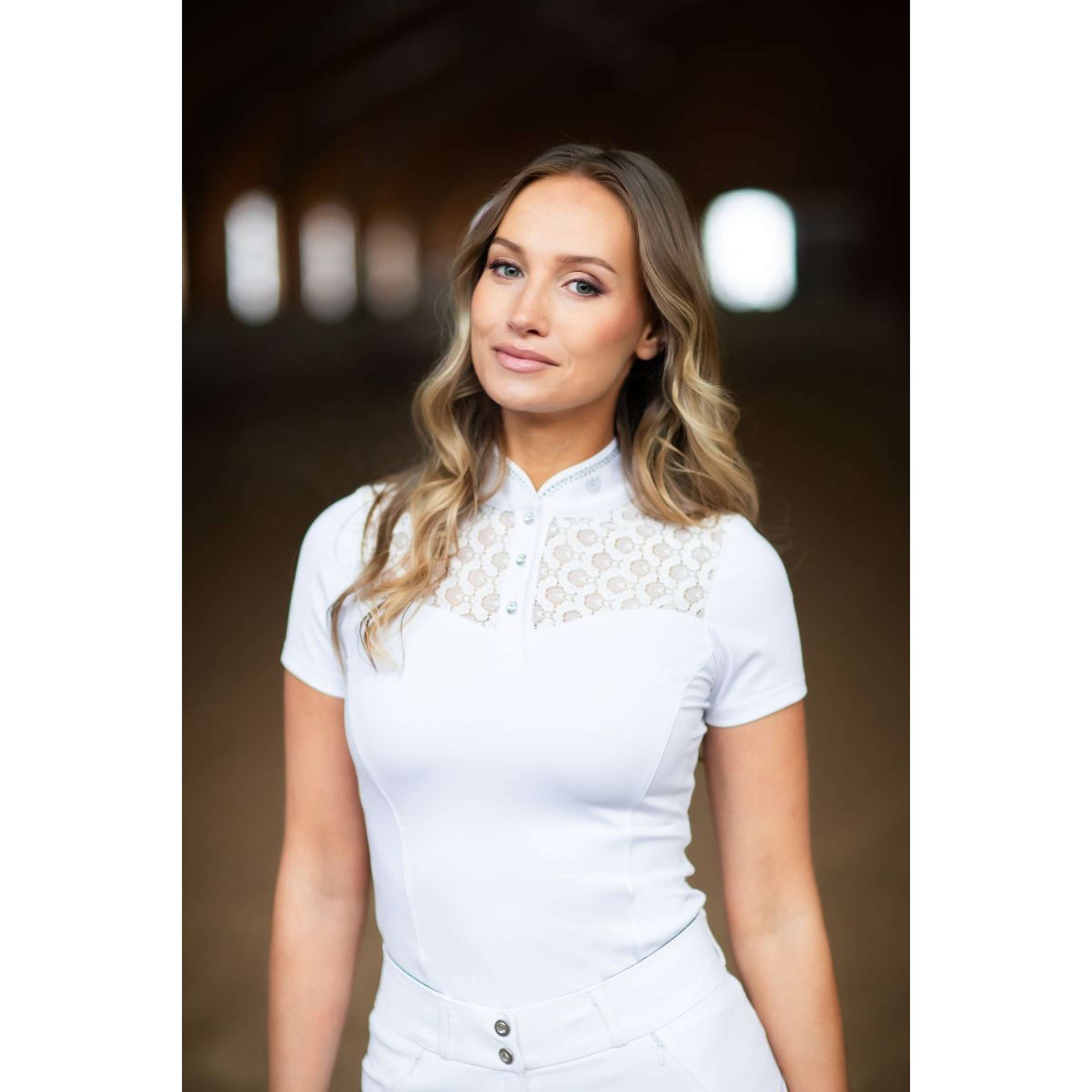 Equestrian Stockholm T-shirt de Concours Crystal Champion Blanc Equestrian Stockholm T-shirt de Concours Crystal Champion Blanc