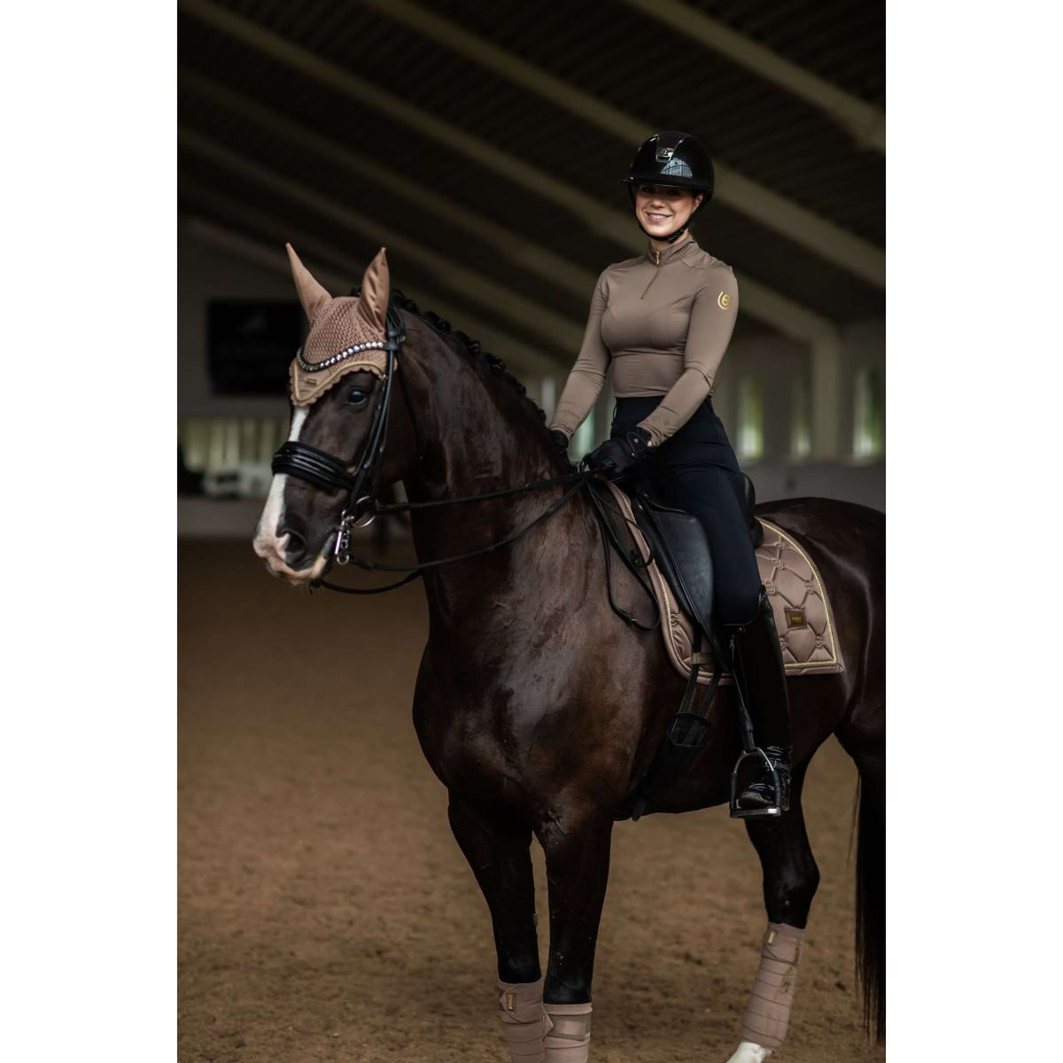 Equestrian Stockholm Bonnet Anti-Mouches Champagne