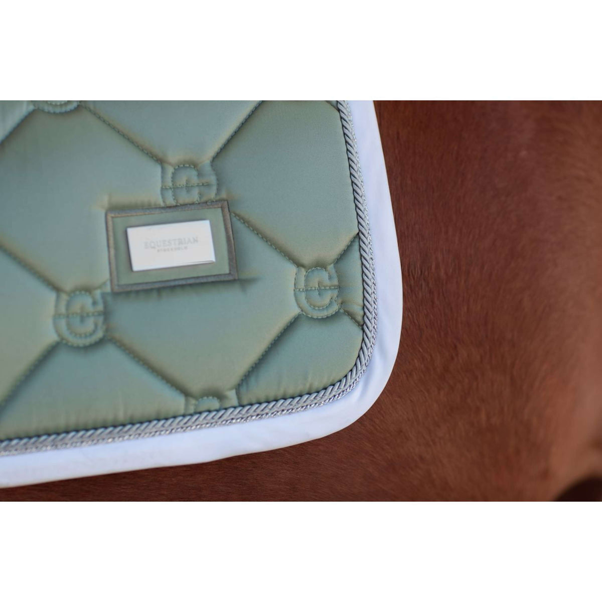 Equestrian Stockholm Tapis de Selle de Saut Pistachio White