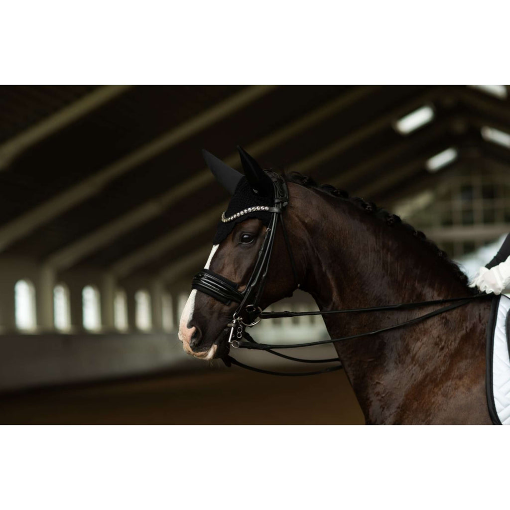 Equestrian Stockholm Bonnet Anti-Mouches Padded Clean Black