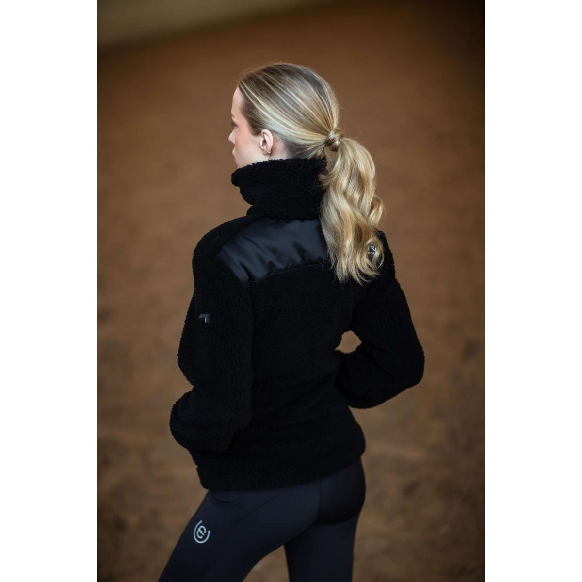 Equestrian Stockholm Blouson Teddy Fleece Noir