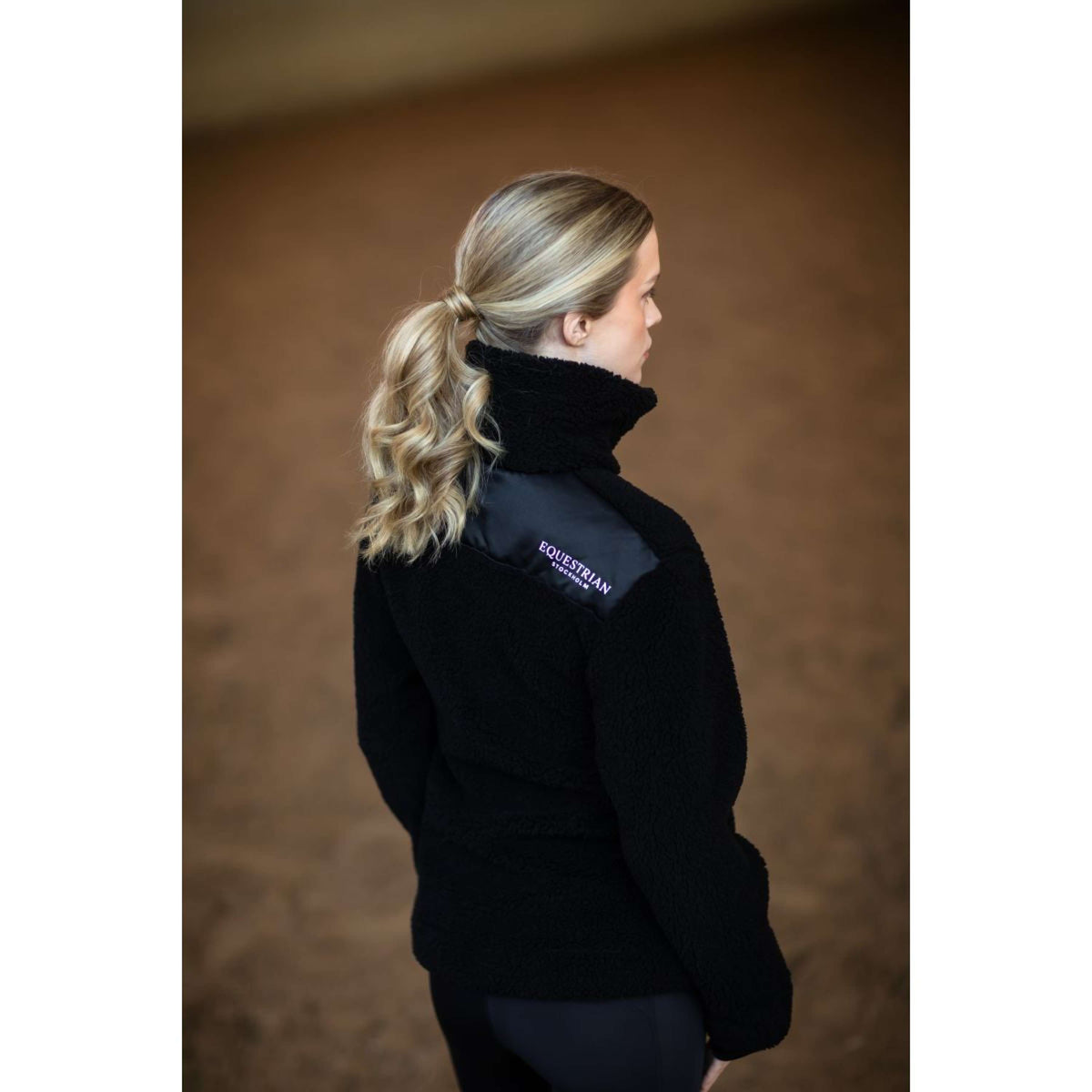 Equestrian Stockholm Blouson Teddy Fleece Noir