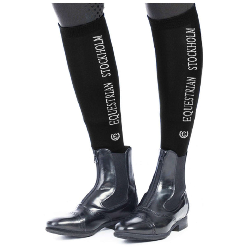 Equestrian Stockholm Chaussettes d'Équitation Bamboo Blend Black Edition