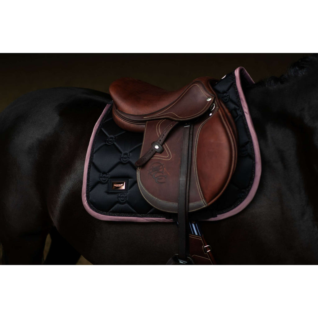 Equestrian Stockholm Tapis de Selle de Saut Noir/Blush