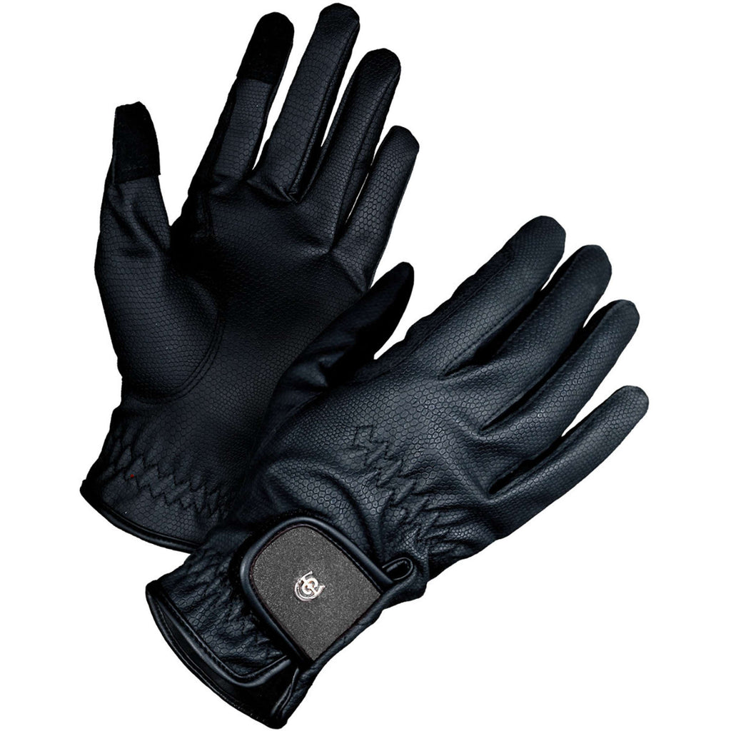 Equestrian Stockholm Gants d'Équitation Motion All Black Glimmer