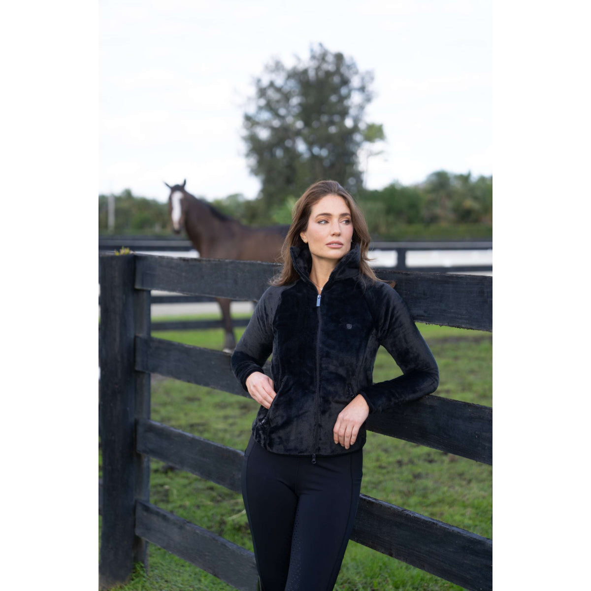 Equestrian Stockholm Blouson Polaire Velvet Noir