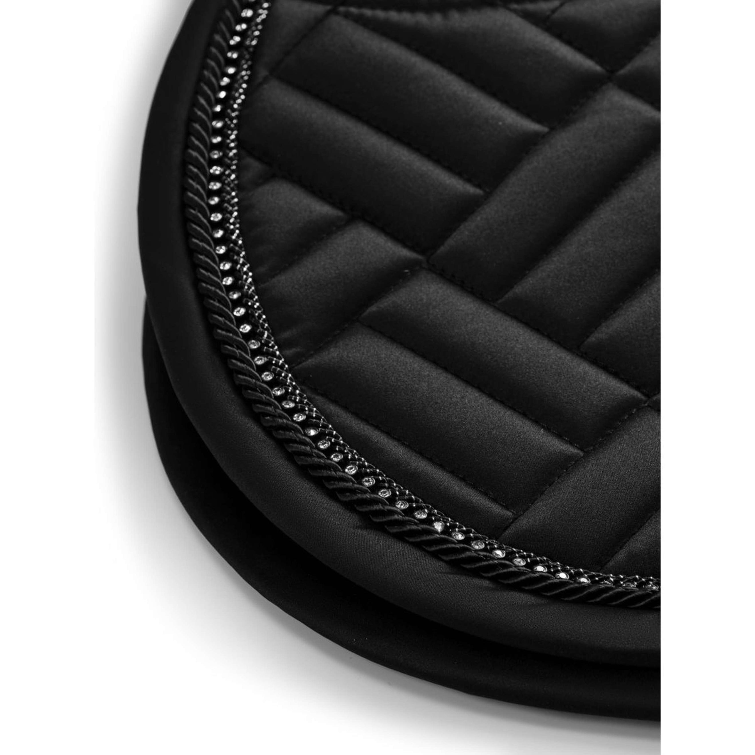 Equestrian Stockholm Tapis de Selle Vegan Fur de Saut Crystal Black