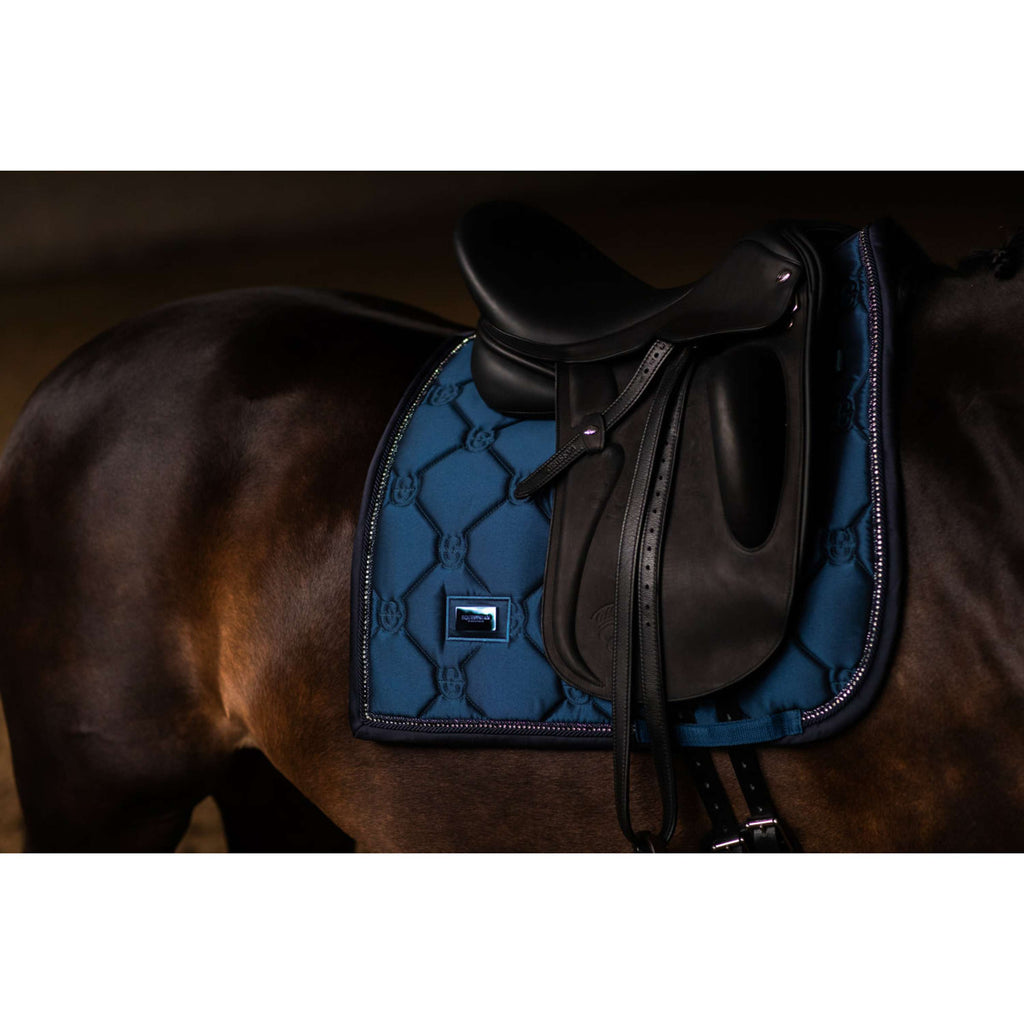 Equestrian Stockholm Tapis de Selle Crystal Shine Dressage Blue Meadow
