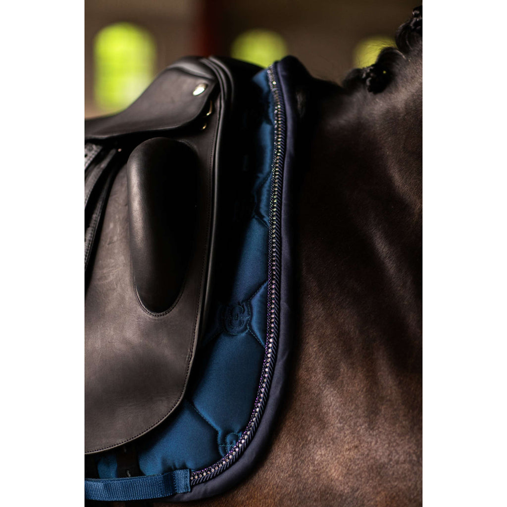 Equestrian Stockholm Tapis de Selle Crystal Shine Dressage Blue Meadow