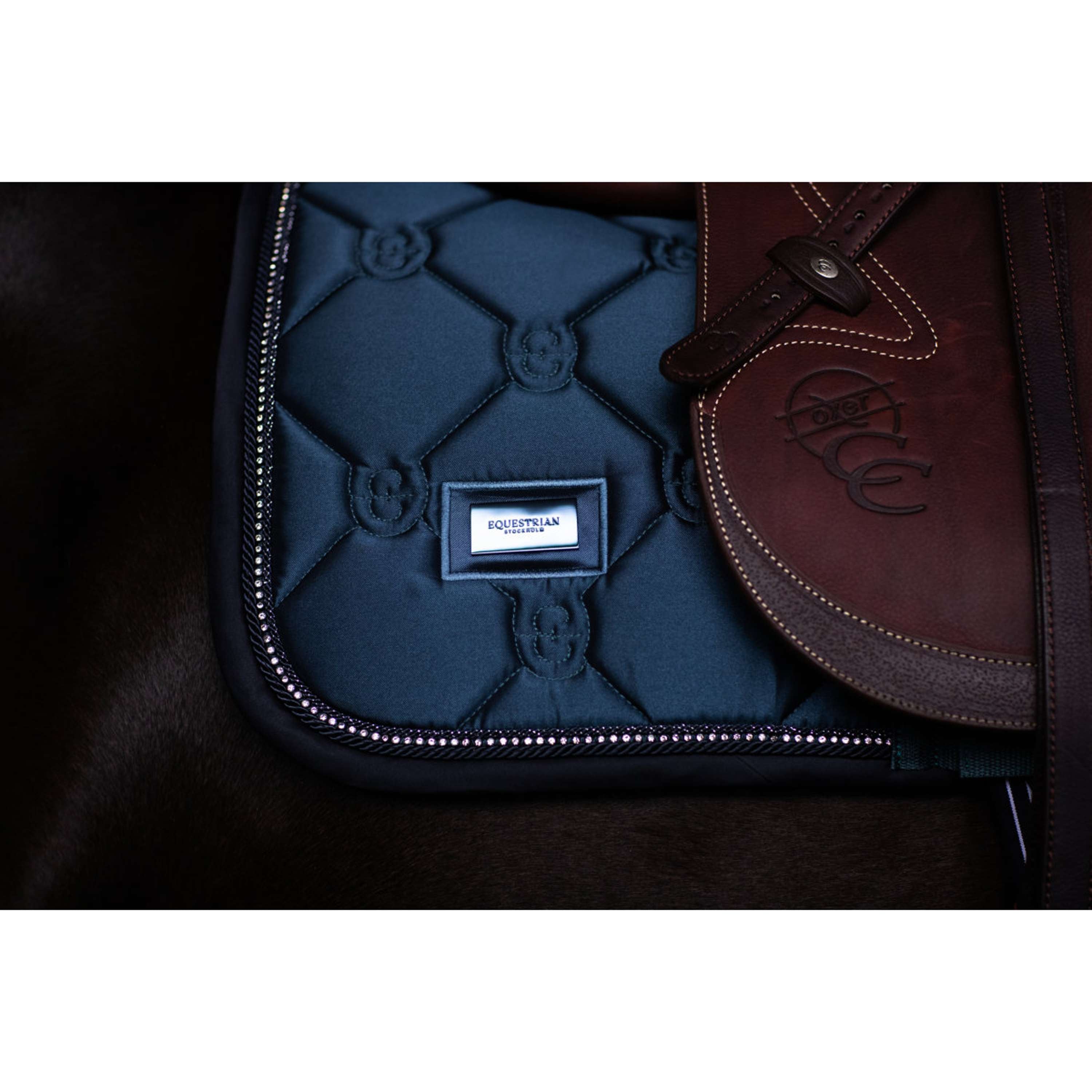Equestrian Stockholm Tapis de Selle Crystal Shine de Saut Blue Meadow