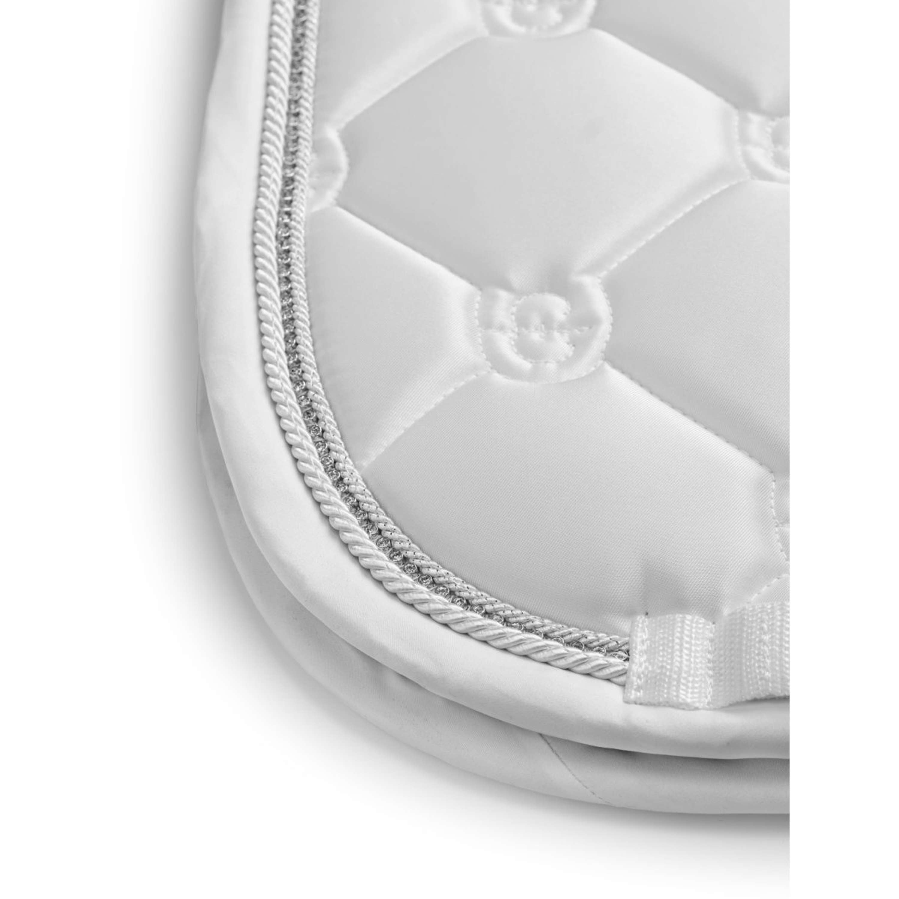 Equestrian Stockholm Tapis de Selle Crystal Shine Dressage Blanc