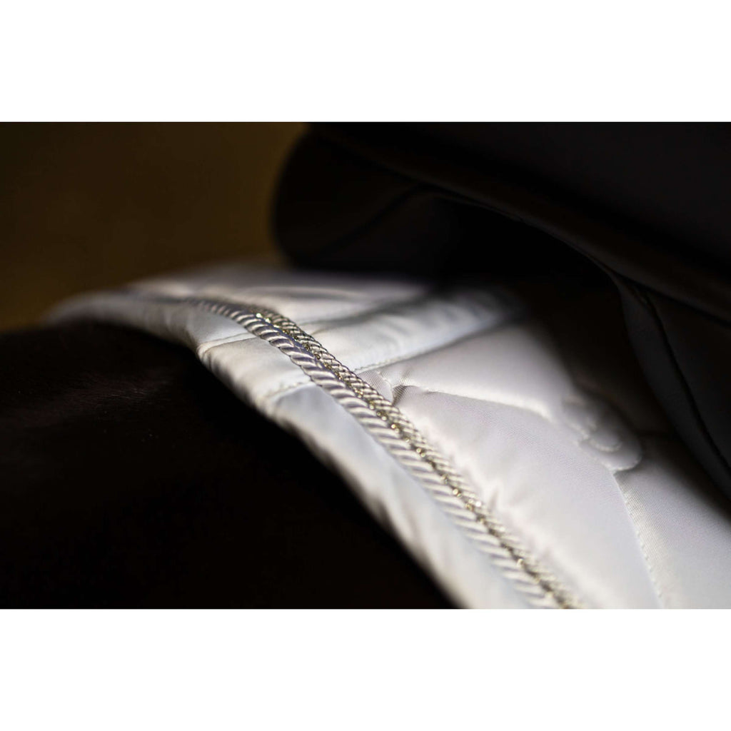 Equestrian Stockholm Tapis de Selle Crystal Shine Dressage Blanc