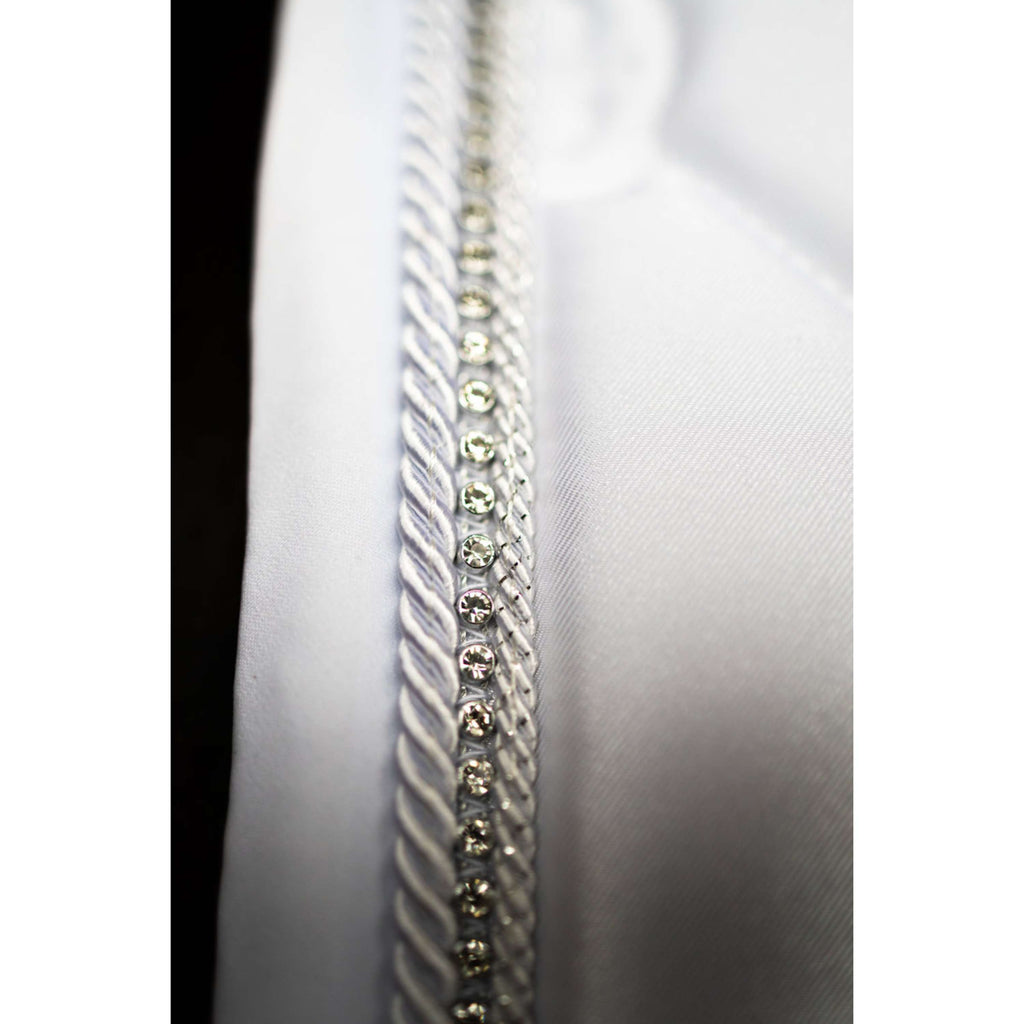Equestrian Stockholm Tapis de Selle Crystal Shine Dressage Blanc