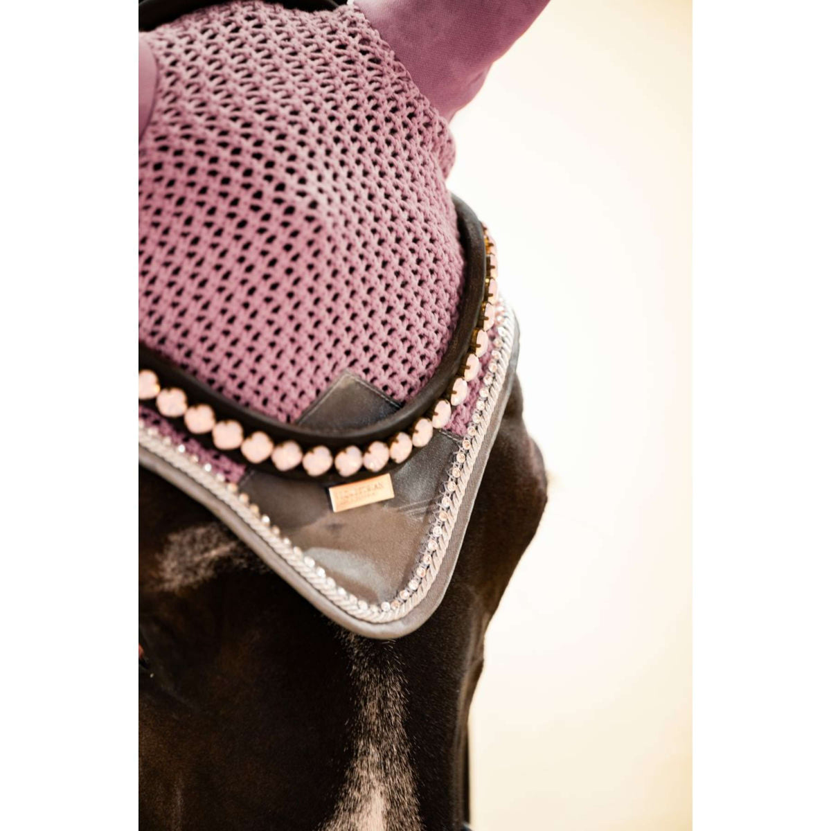 HKM Sweet Valentine Capuche anti-mouches d'équitation Rose/Argent HKM Sweet Valentine Capuche anti-mouches d'équitation Rose/Argent