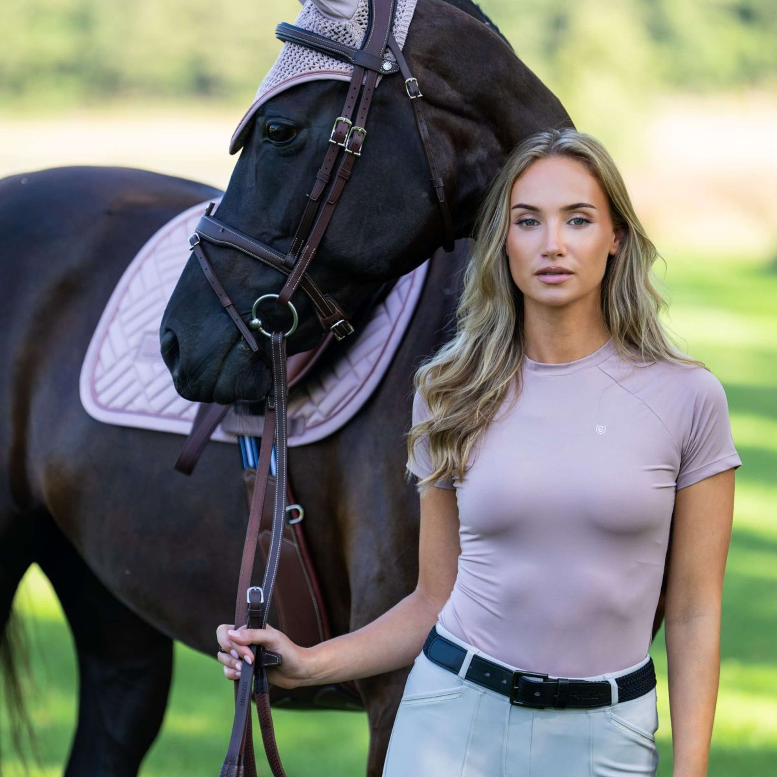 Equestrian Stockholm Chemise Dynamic Short Sleeve Midsummer Blush