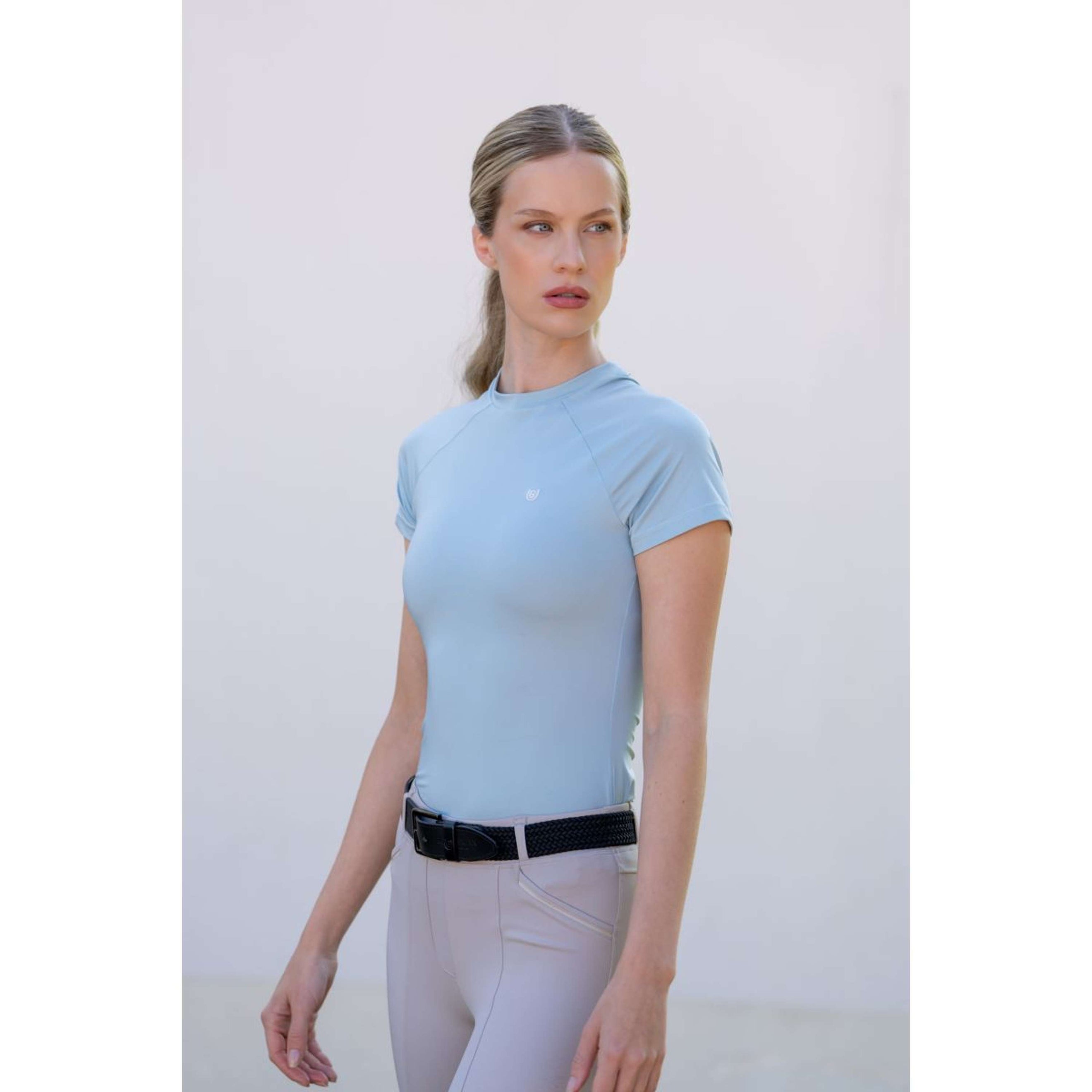 Equestrian Stockholm Chemise Dynamic Short Sleeve Ice Blue Equestrian Stockholm Chemise Dynamic Short Sleeve Ice Blue