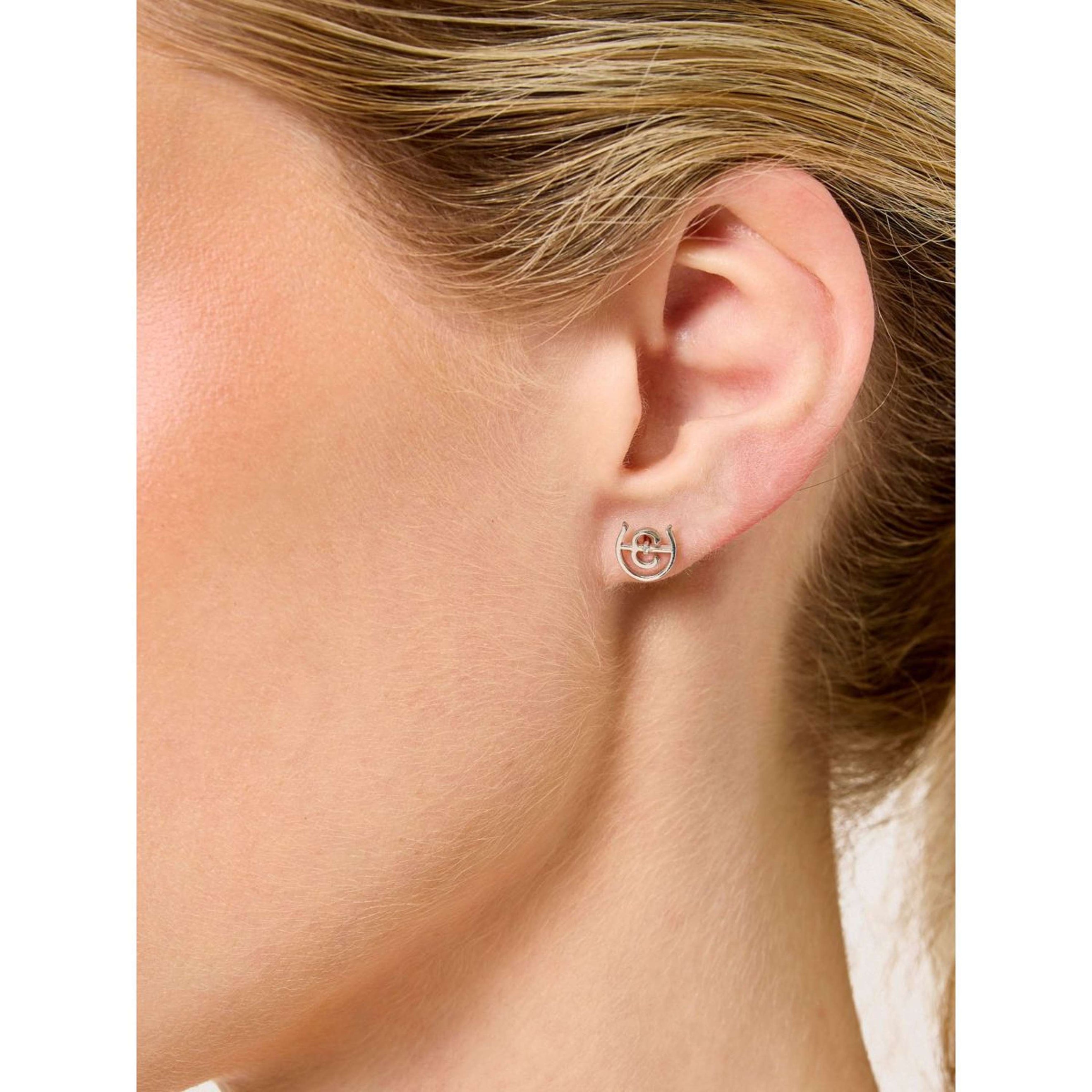 Equestrian Stockholm des Boucles d'Oreilles Logo Argent
