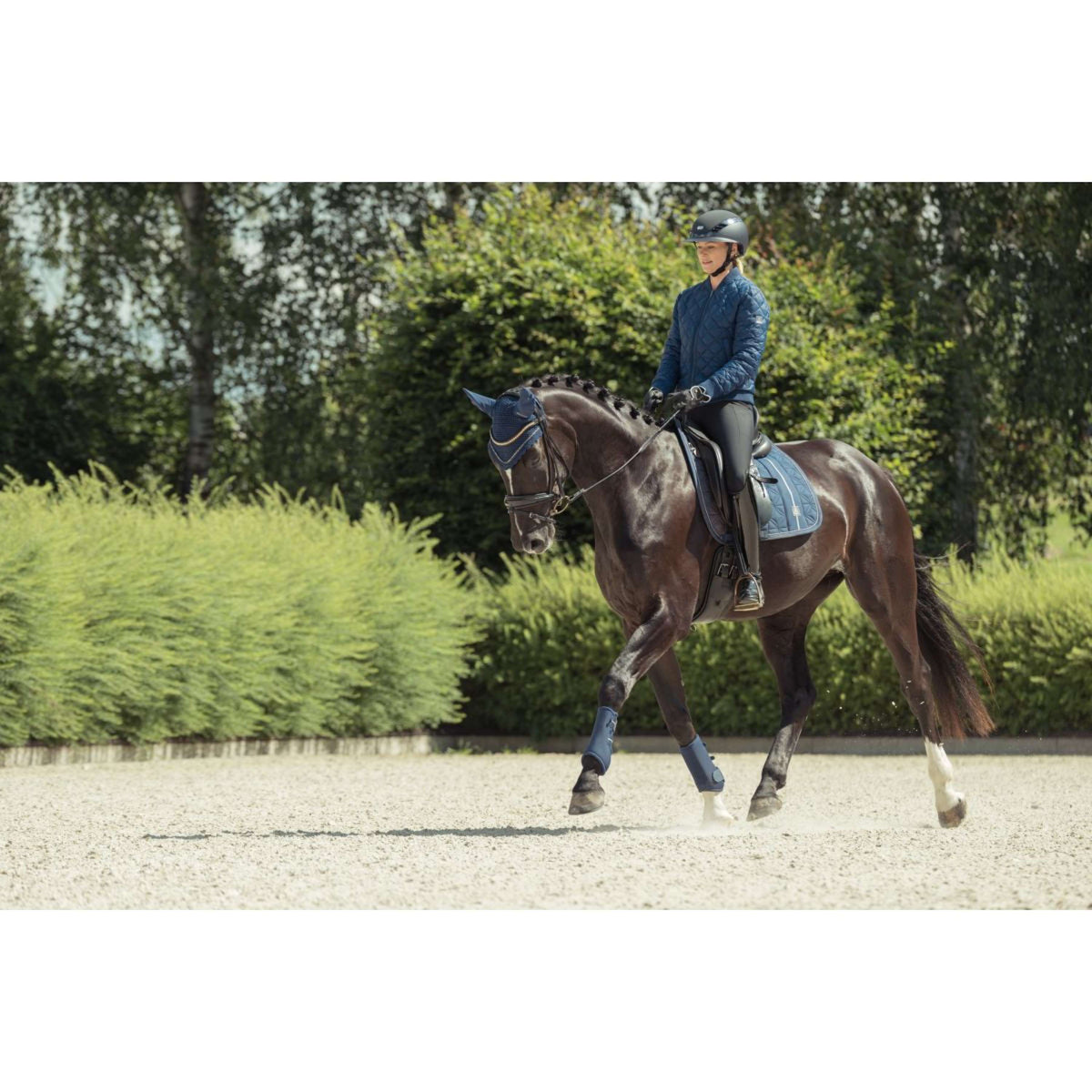 Eskadron Tapis de Selle Heritage Big Square Glam Dressage True Bleu