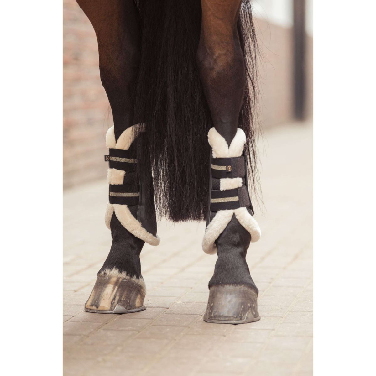 Eskadron Dressage Boots Heritage Mesh Faux Fur Noir