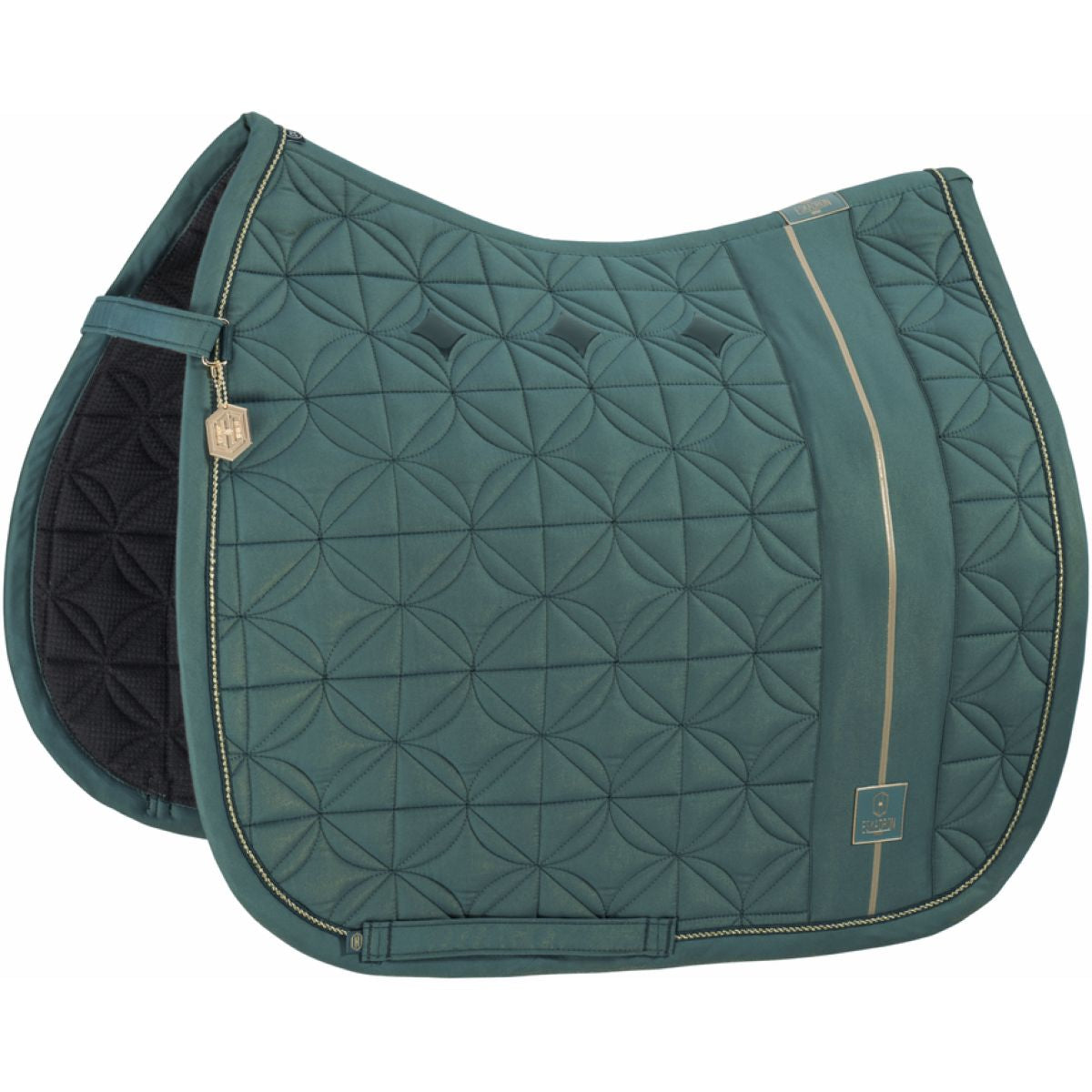 Eskadron Tapis de Selle Heritage Big Square Glam Dressage Vintage Green