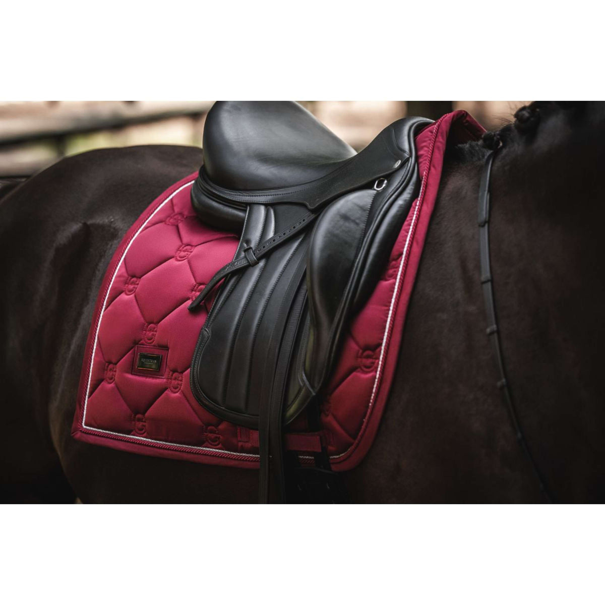 Equestrian Stockholm Tapis de Selle Dressage Bordeaux