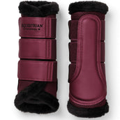 Equestrian Stockholm Guêtres Fur Mesh Merlot