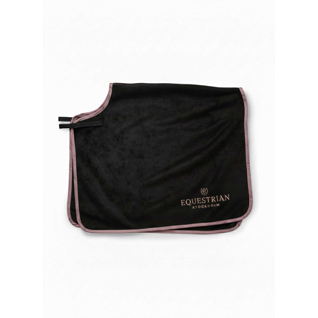 Equestrian Stockholm Couvre-Reins Heavy Fleece Noir/Blush