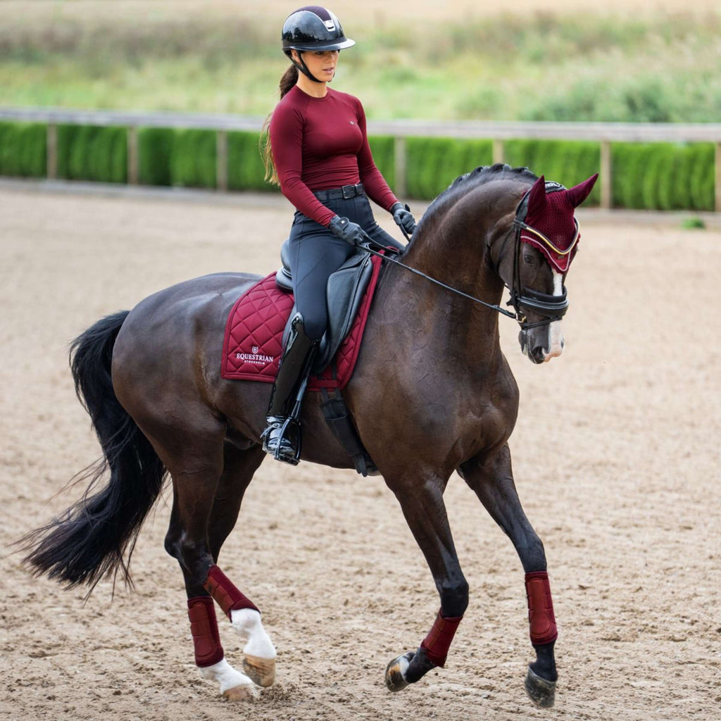 Equestrian Stockholm Tapis de Selle Line Dressage Bordeaux
