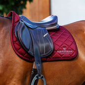 Equestrian Stockholm Tapis de Selle Line de Saut Bordeaux