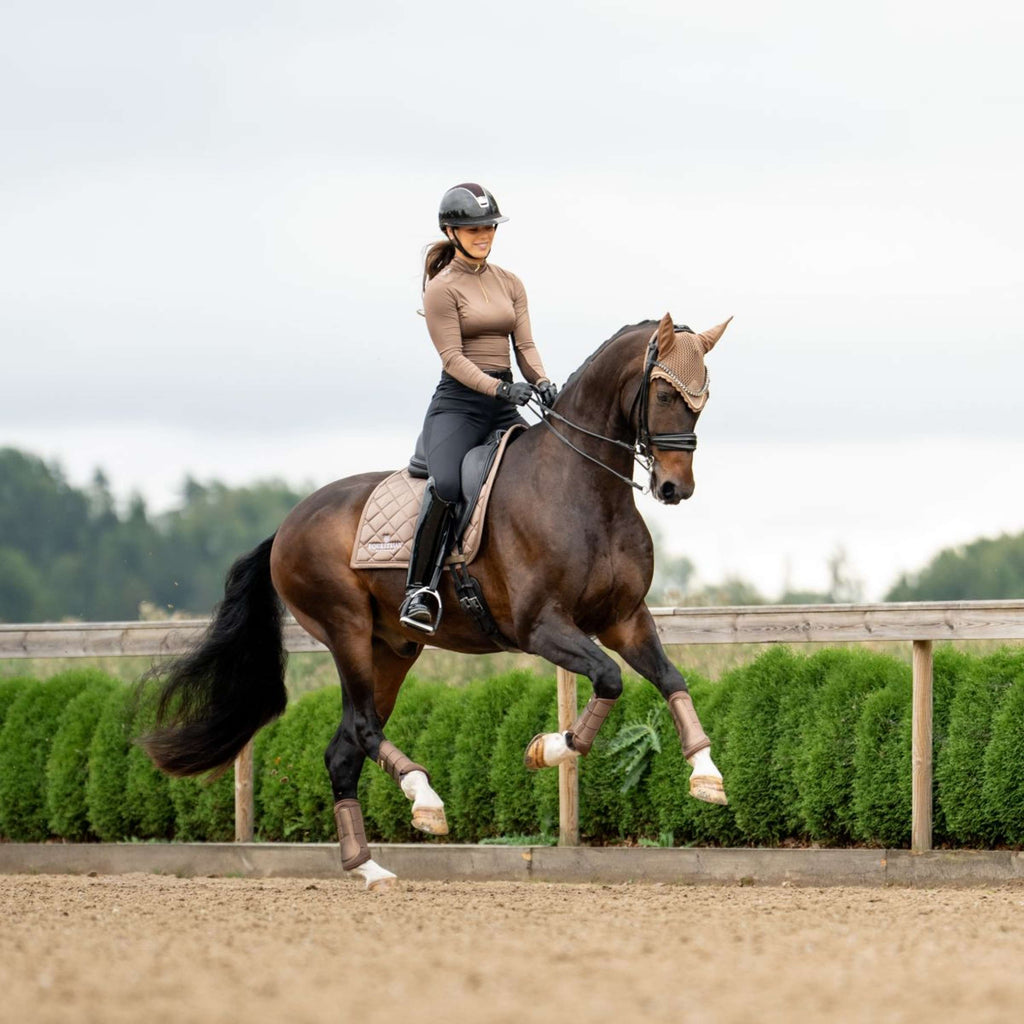 Equestrian Stockholm Tapis de Selle Line Dressage Champagne